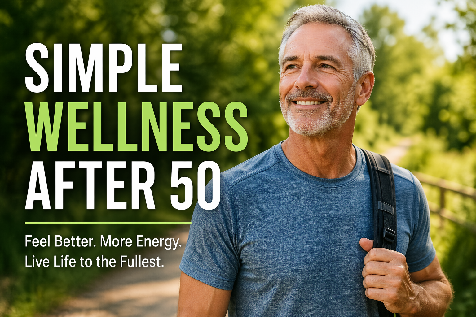 man over 50 with a simple wellness after 50