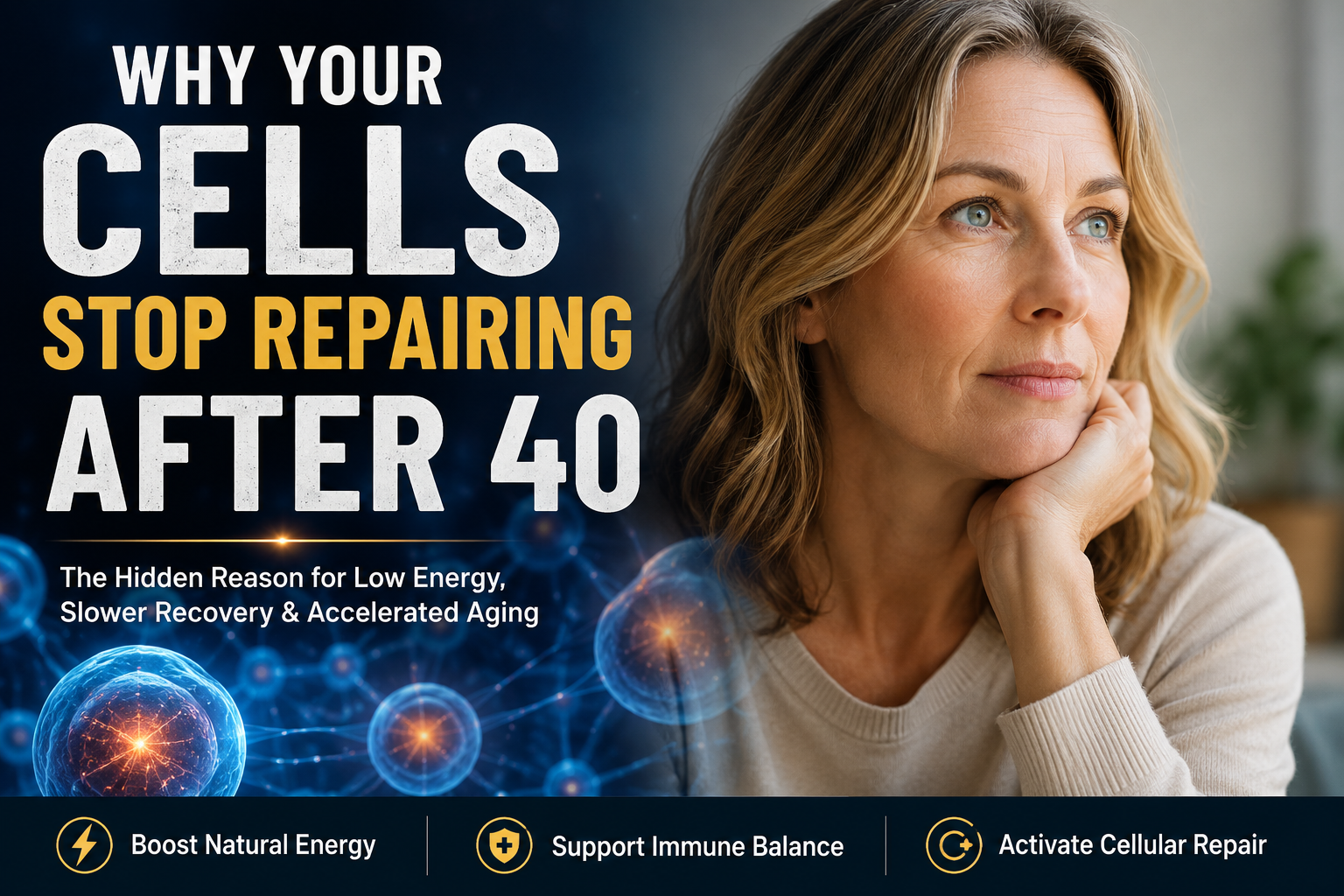 Why your cells stop repairing after 40