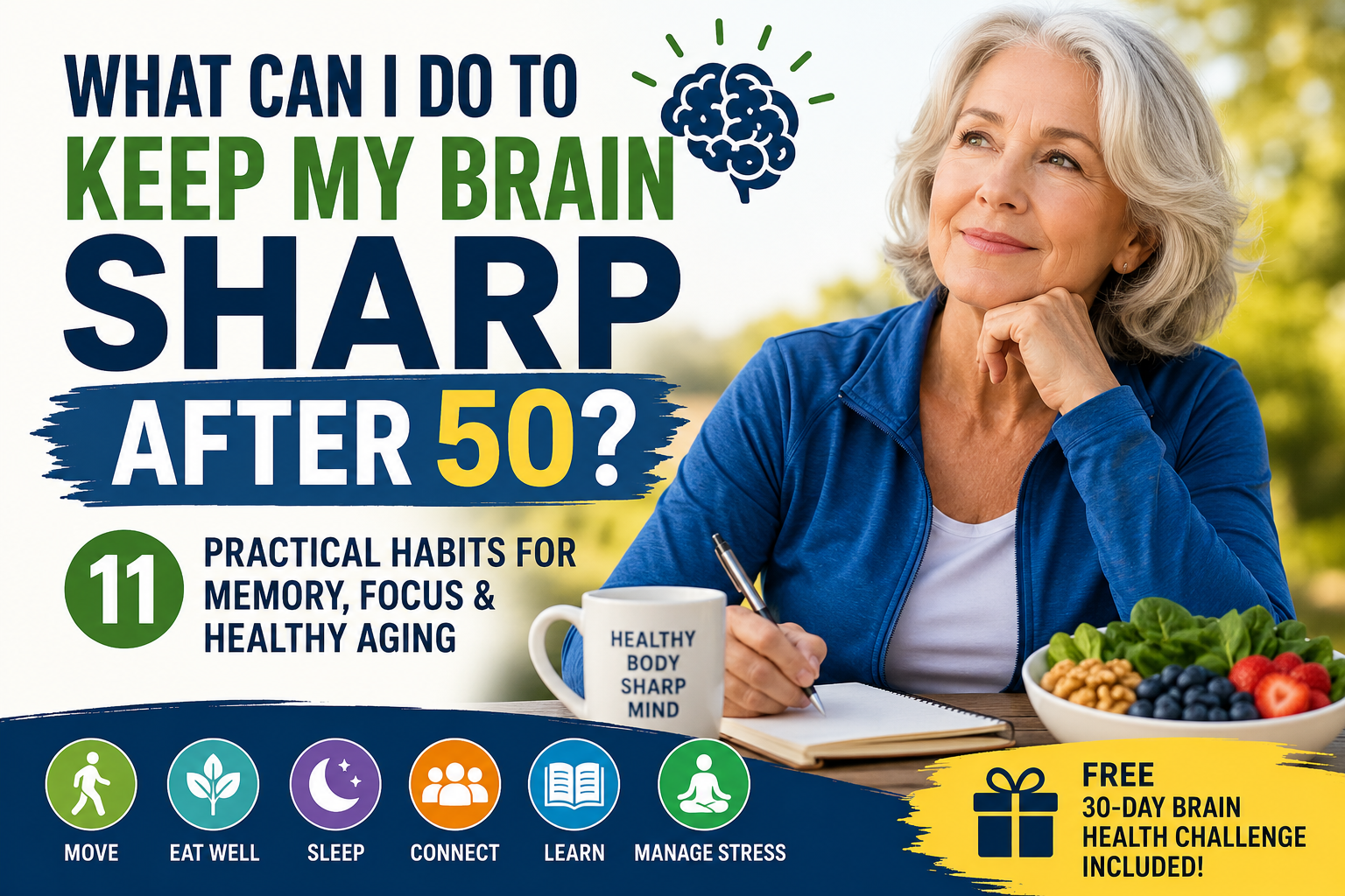 what can I do to keep my brain sharp after age 50,