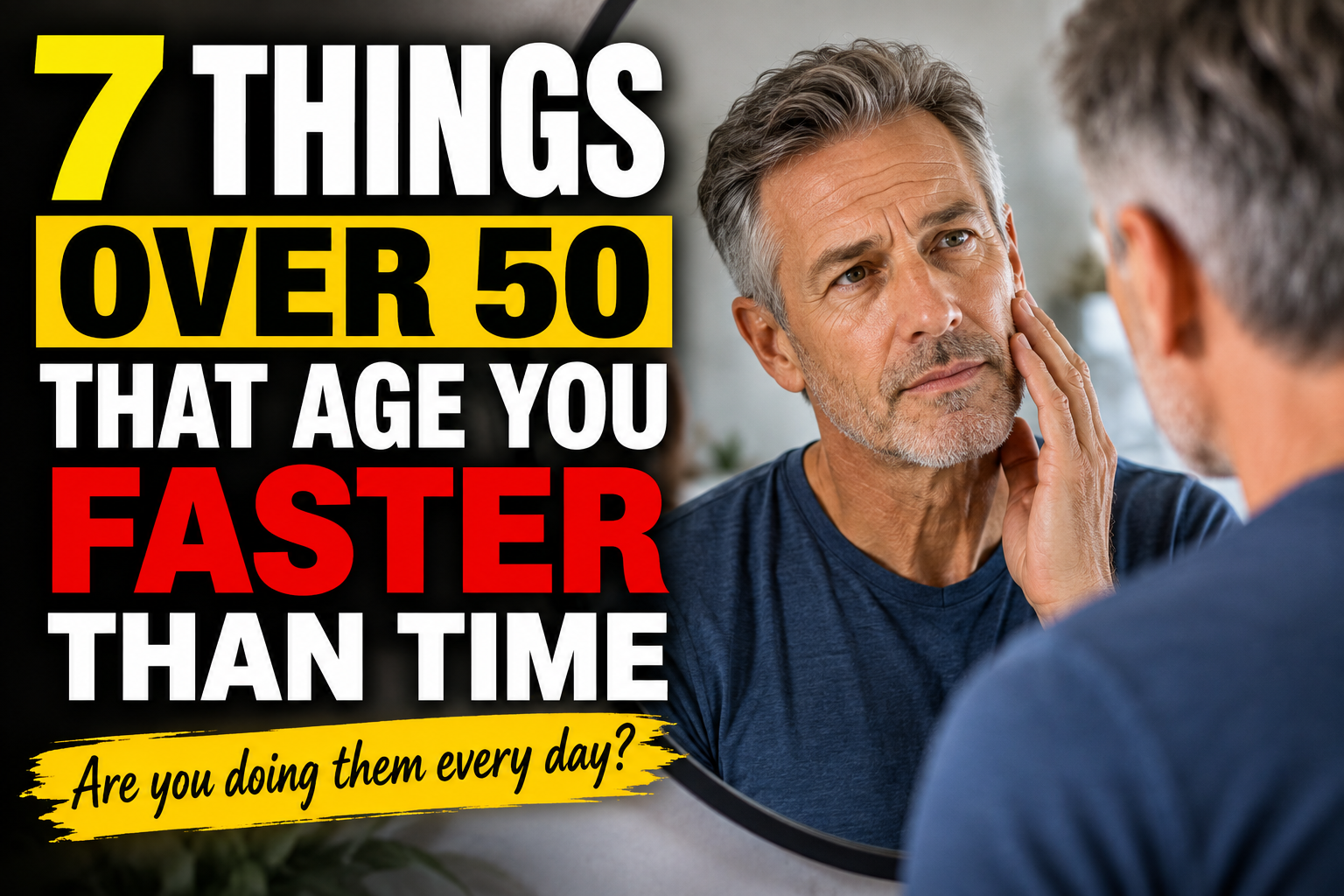 Active adults over 50 representing seven everyday habits that can make you age faster